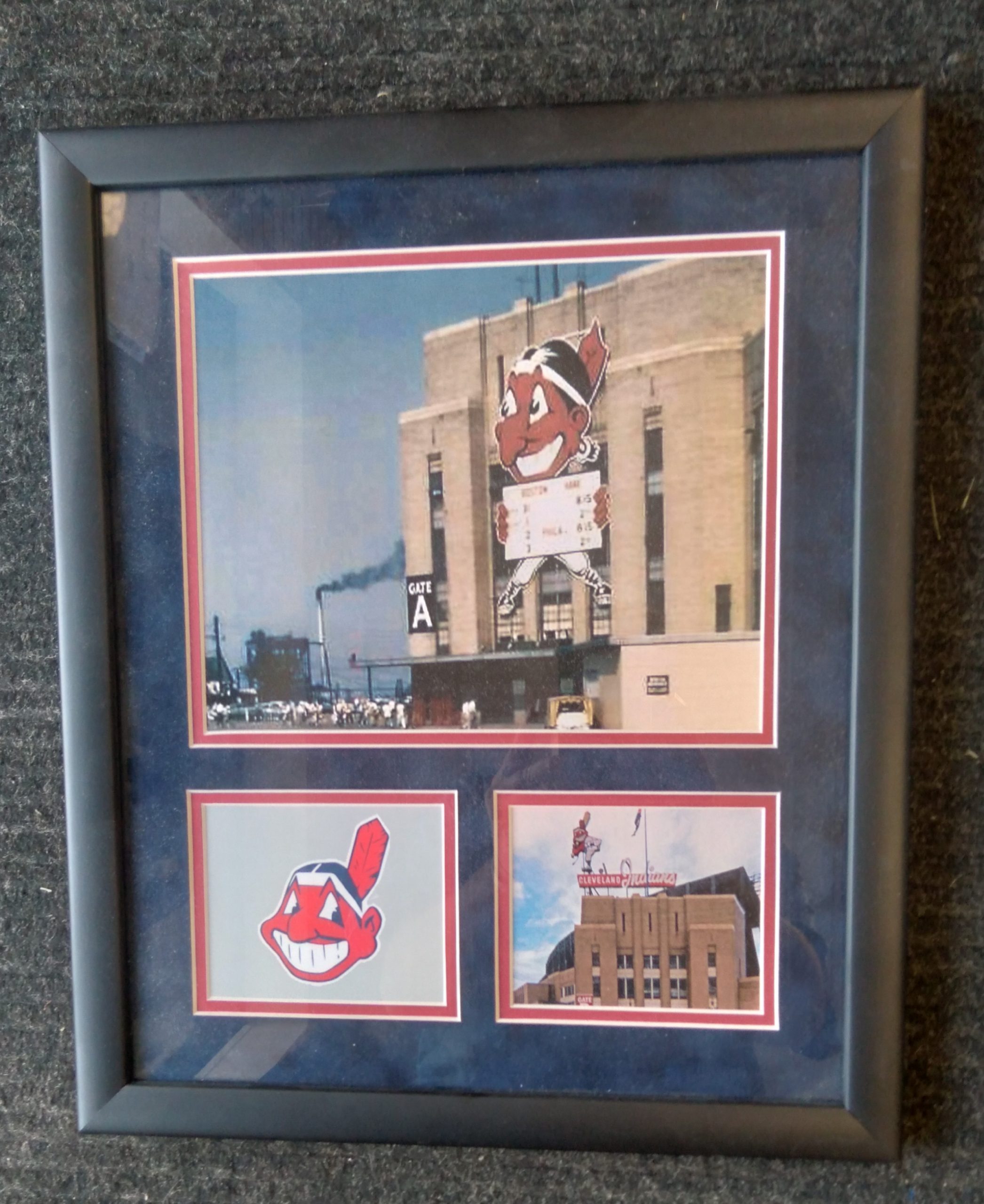 Chief Wahoo Smoke Stack Framed GPS Sports Gallery