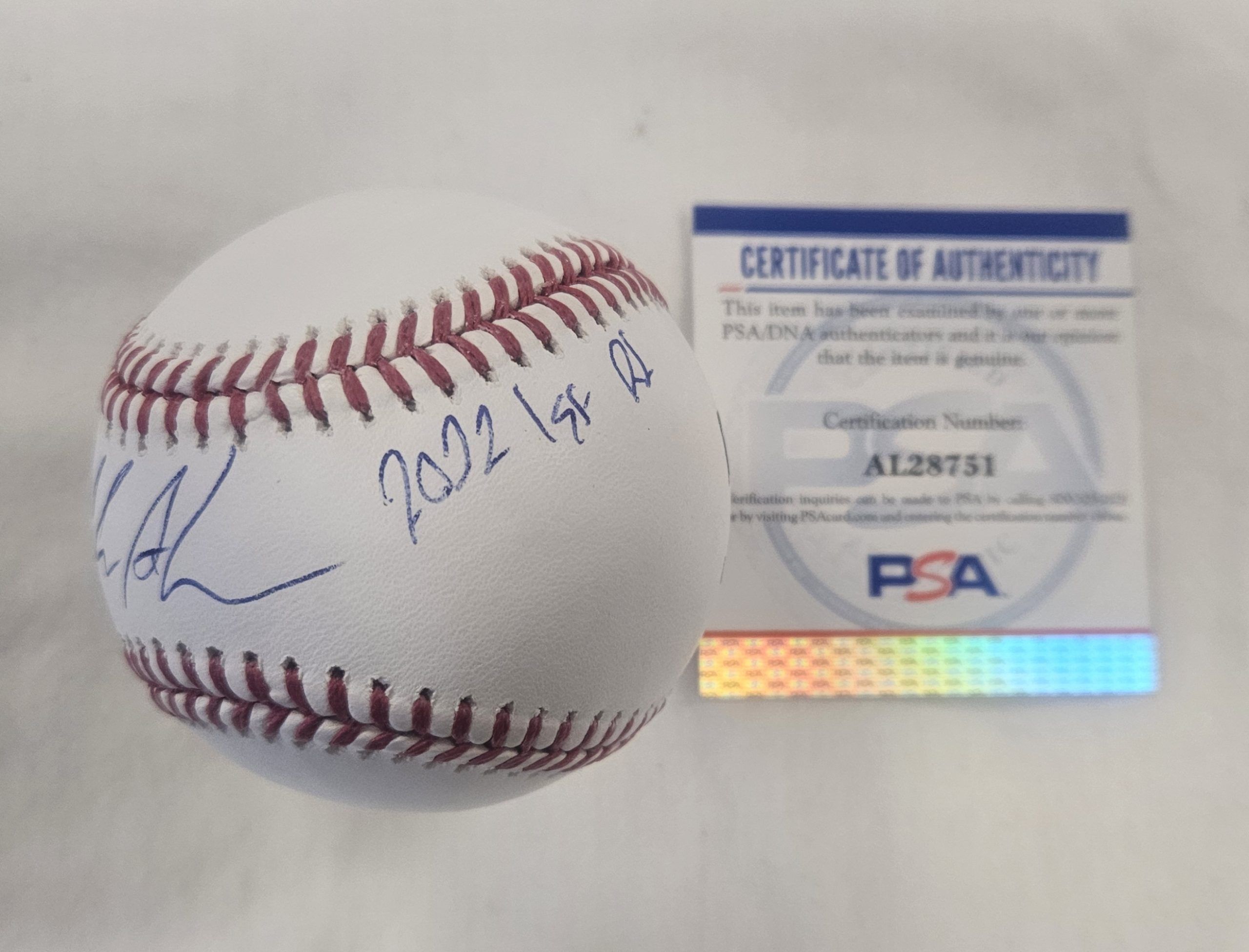 Chase Delauter Signed MLB Baseball Inscribe 1ST RD PK PSA GPS Sports