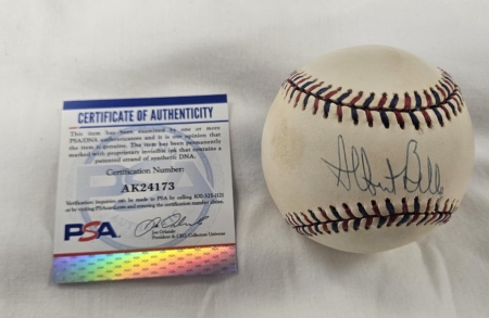 Albert Belle Signed 1995 All Star Baseball PSA
