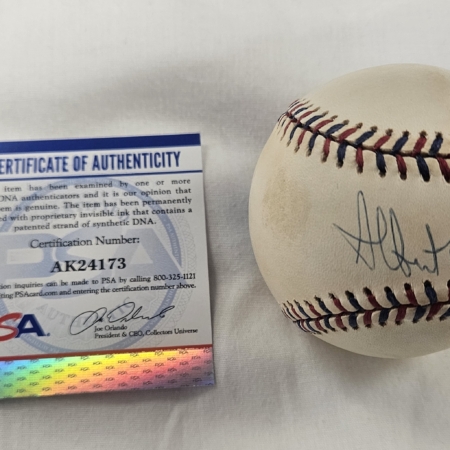Albert Belle Signed 1995 All Star Baseball PSA