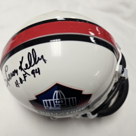 Leroy Kelly Signed Hall of Fame Mini Helmet JSA