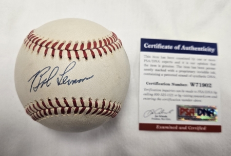 Bob Lemon Signed Baseball PSA