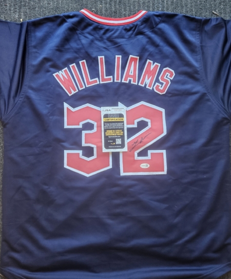 Gavin Williams Signed Blue Jersey JSA