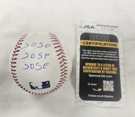 Jose Ramirez Signed & Inscribed JOSE JOSE JOSE JSA