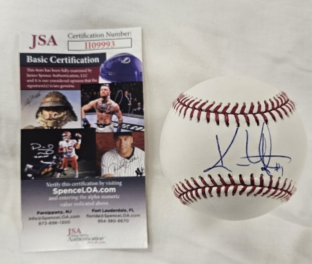 Gavin Williams Signed Game Used Baseball JSA