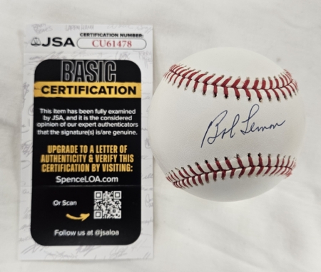 Bob Lemon Signed MLB Baseball JSA