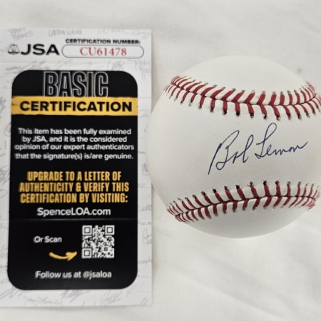Bob Lemon Signed MLB Baseball JSA