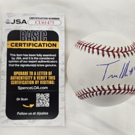 Travis Hafner Signed MLB Baseball JSA