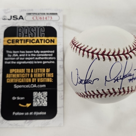Victor Martinez Signed Baseball JSA