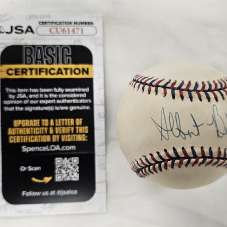 Albert Belle Signed 1995 All Star Baseball JSA