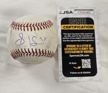 Steven Kwan Signed Game Used Baseball JSA