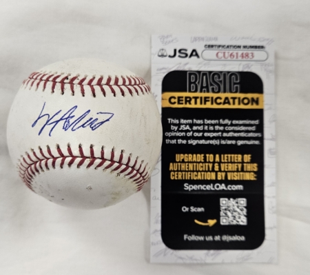 Kyle Manzardo Signed Game Used Baseball JSA