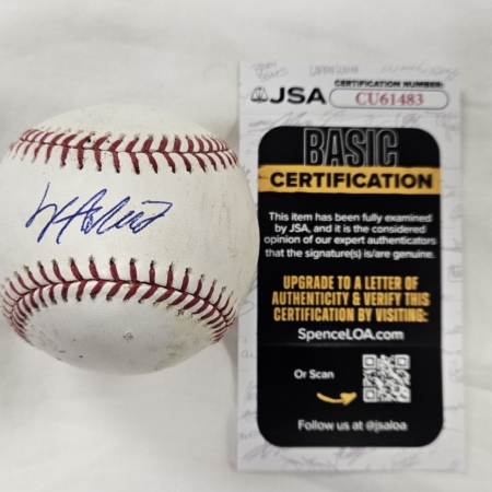 Kyle Manzardo Signed Game Used Baseball JSA