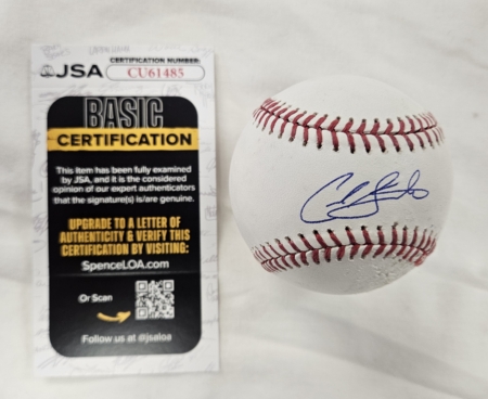 Cade Smith Signed Game Used Baseball JSA