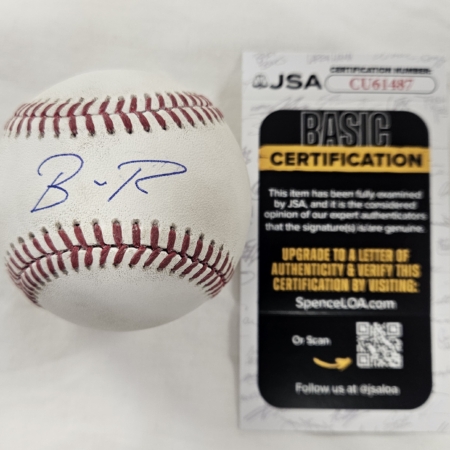 Brayan Rocchio Signed Game Used Baseball JSA