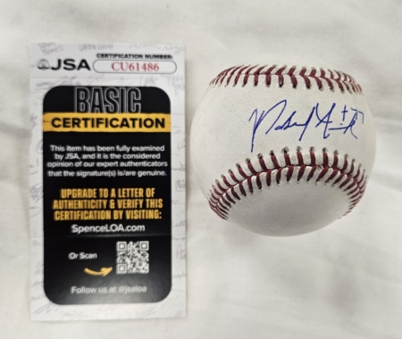 Parker Messick Signed Game Used Baseball JSA