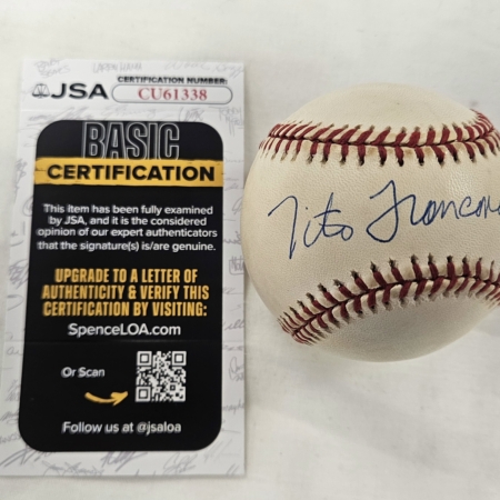 Tito Francona Baseball JSA