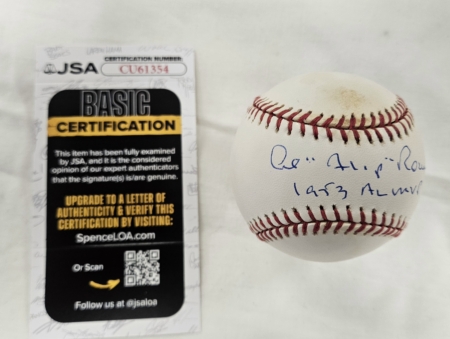 Al Rosen Signed MVP Baseball JSA