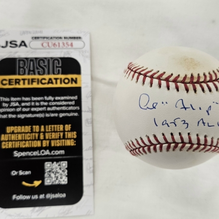 Al Rosen Signed MVP Baseball JSA