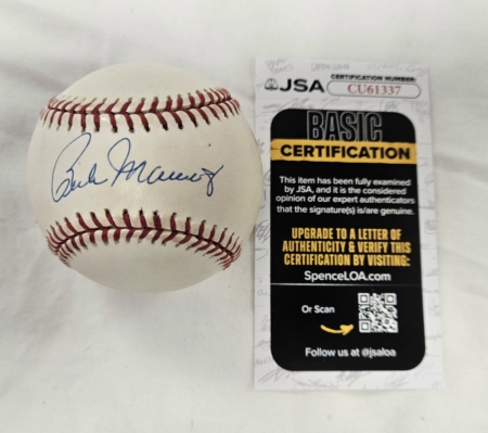 Rick Manning Baseball JSA
