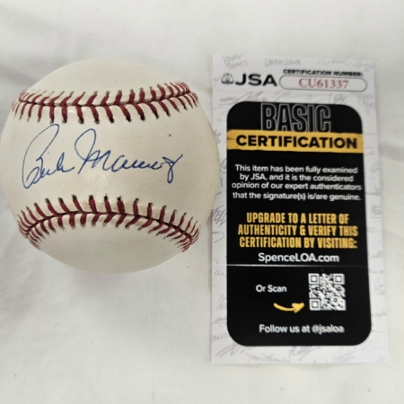 Rick Manning Baseball JSA