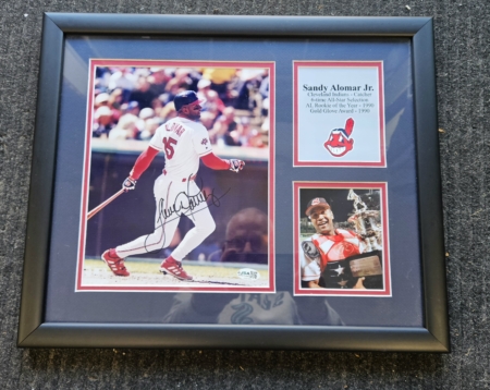 Sandy Alomar Signed & Framed 8×10 JSA PICK UP ONLY