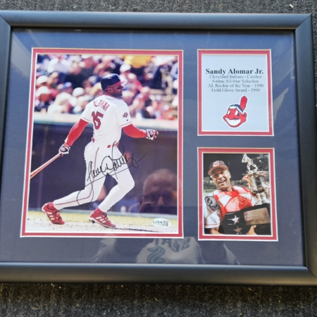 Sandy Alomar Signed & Framed 8×10 JSA PICK UP ONLY