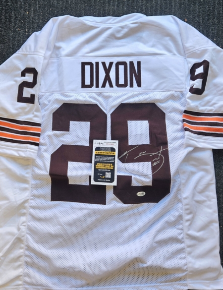 Hanford Dixon Signed White Jersey JSA