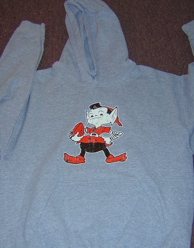 Cleveland Browns Brownie Elf Screened Gray Hoodie 2x GPS Sports Gallery