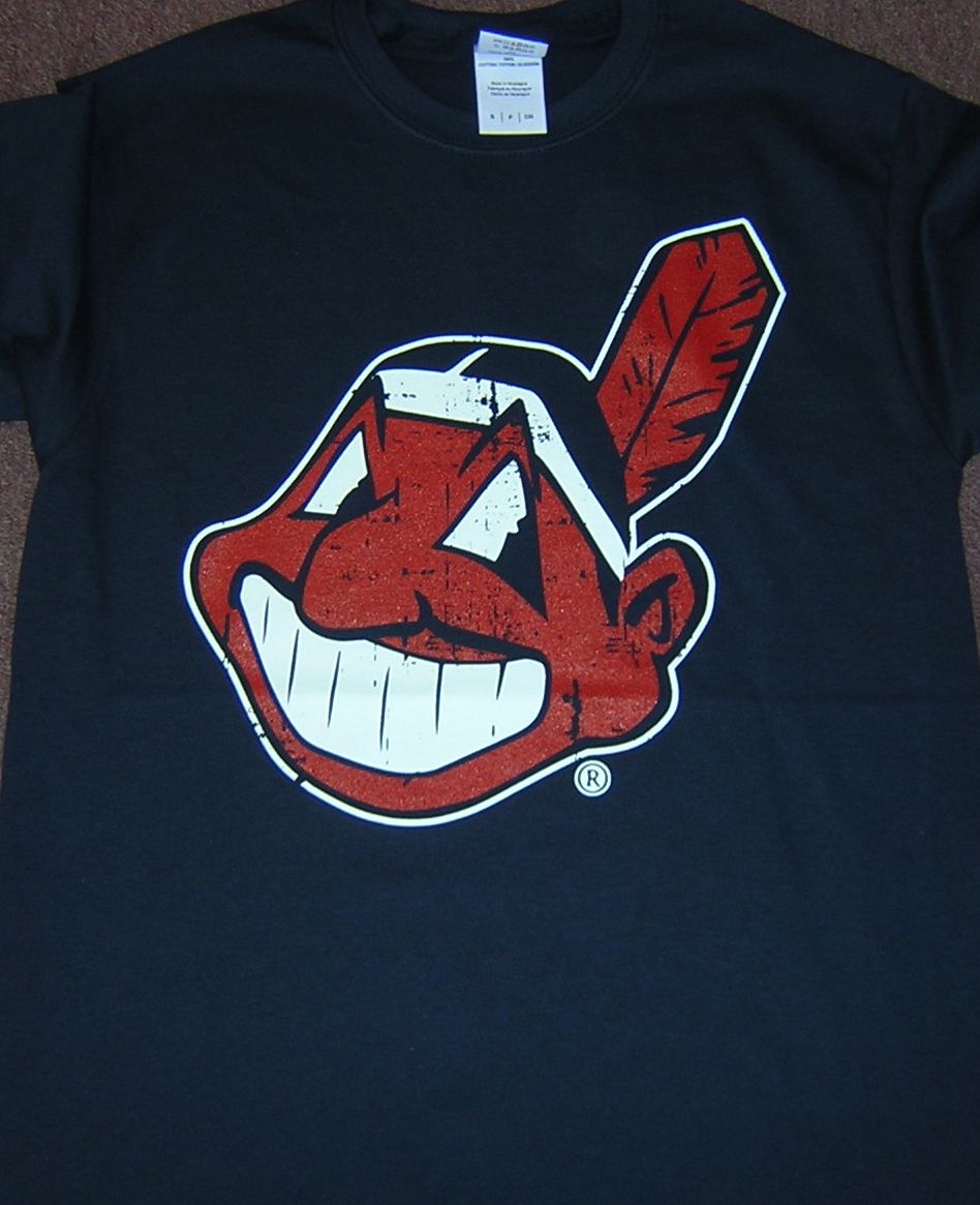 Cleveland Indians Wahoo Long SleeveT-shirt Blue Small – GPS Sports Gallery